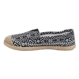 Espadrilles ethniques à la mode le noir 2