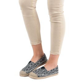 Espadrilles ethniques à la mode le noir 5