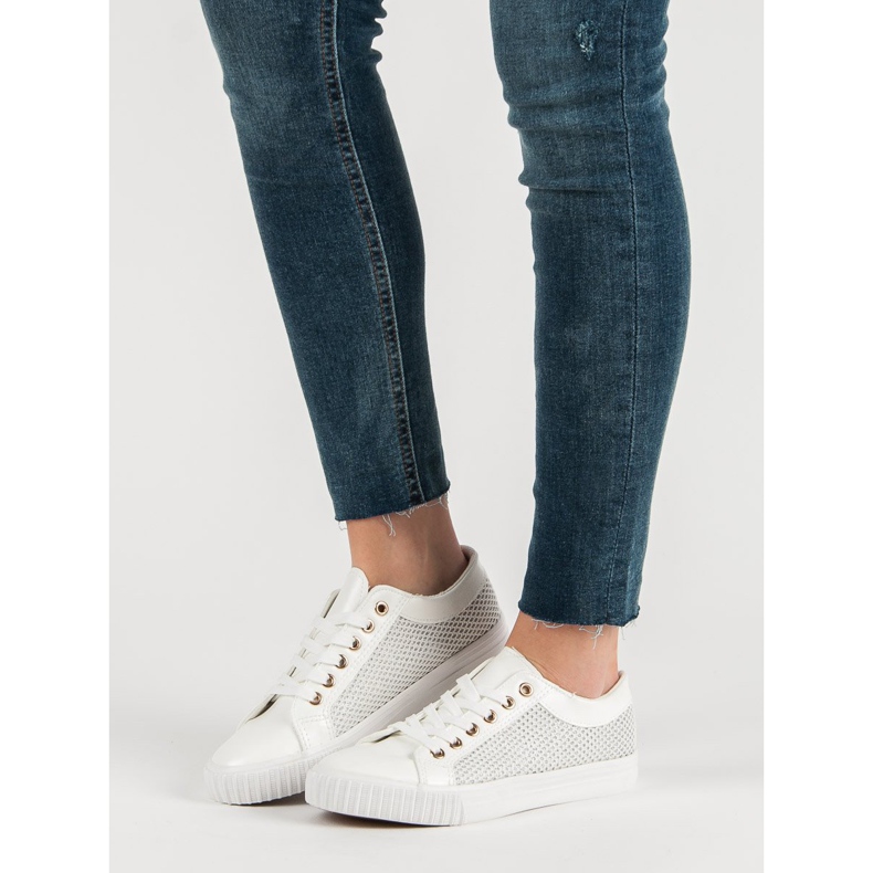 Muto Baskets Blanches En Maille 1