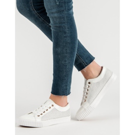Muto Baskets Blanches En Maille 2