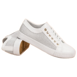 Muto Baskets Blanches En Maille 5