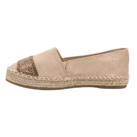 Small Swan Espadrilles En Daim Avec Cristaux brun 4
