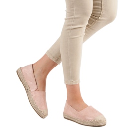 Small Swan Espadrilles en daim rose 6