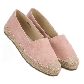 Small Swan Espadrilles en daim rose 4