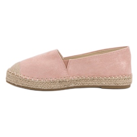 Small Swan Espadrilles en daim rose 2