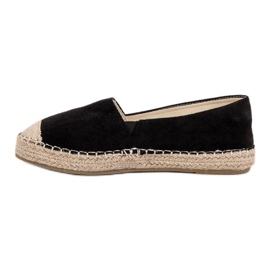 Small Swan Espadrilles en daim le noir 6