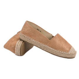 Small Swan Espadrilles en daim brun 3
