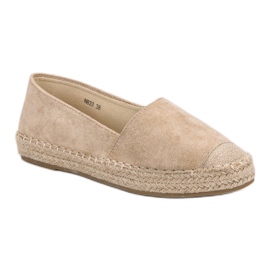 Small Swan Espadrilles en daim brun 2