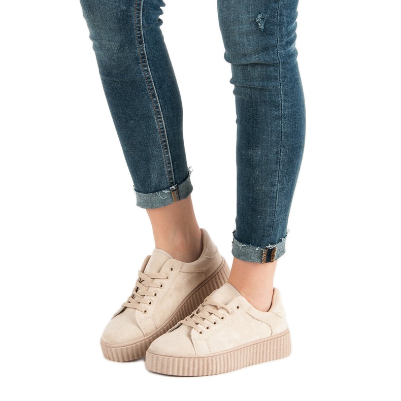 Seastar Creepers en daim beiges 1