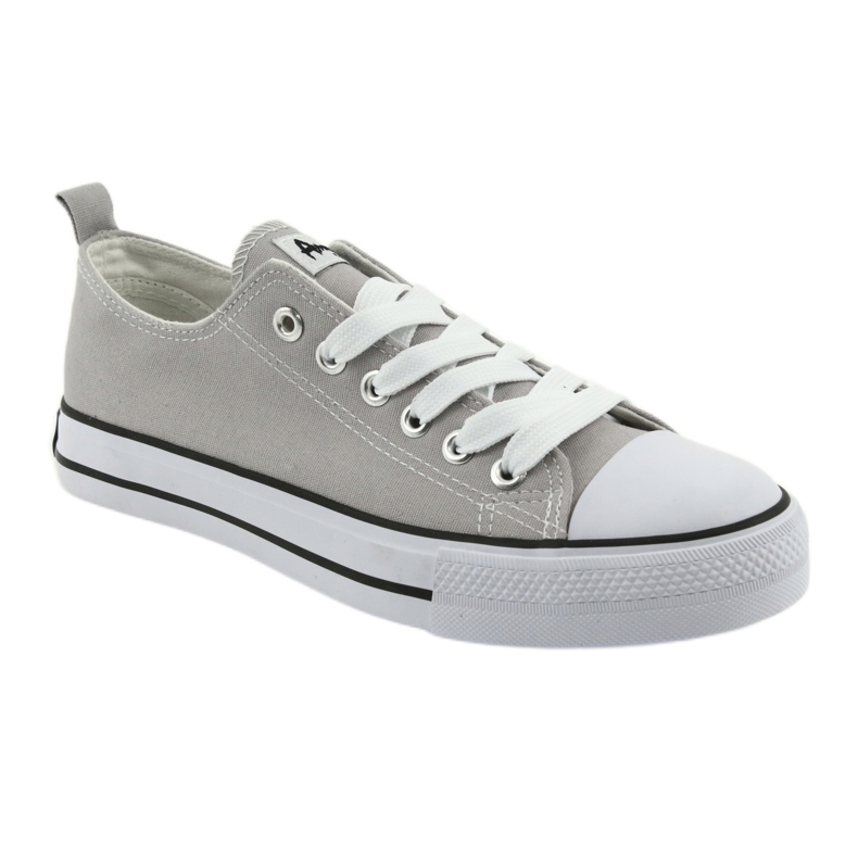 Baskets nouées gris American Club chaussures pour femmes 1