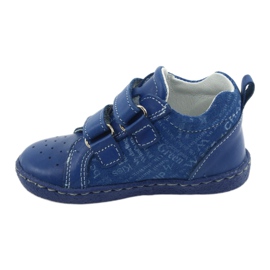 Chaussures en cuir pour garçons avec velcro Ren But 1429 bleu 2