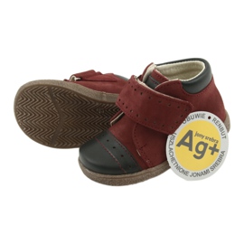 Ren But Garçons en cuir avec Velcro 1535 Bourgogne Ren mais rouge 5