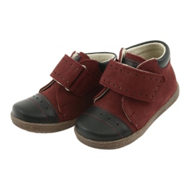 Ren But Garçons en cuir avec Velcro 1535 Bourgogne Ren mais rouge 3