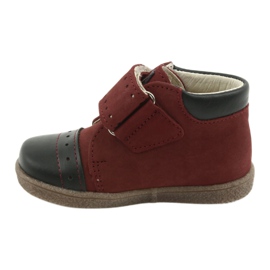 Ren But Garçons en cuir avec Velcro 1535 Bourgogne Ren mais rouge 2