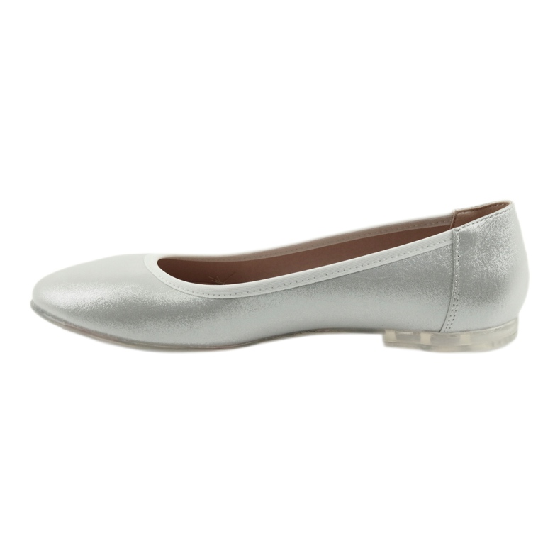 Sergio Leone Ballerinas pour femmes argentées BL607 2 Sergio Leone Ballerinas pour femmes argentées BL607 2