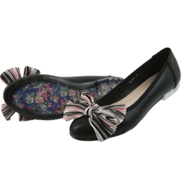 Ballerines pour femmes avec un nœud Sergio Leone BL605 le noir 5