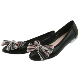 Ballerines pour femmes avec un nœud Sergio Leone BL605 le noir 3
