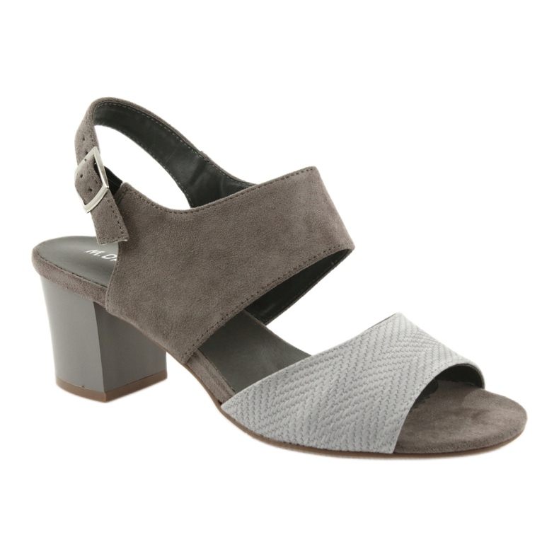 M.Daszyński Talons des femmes 122-4 sandales beige noires 1