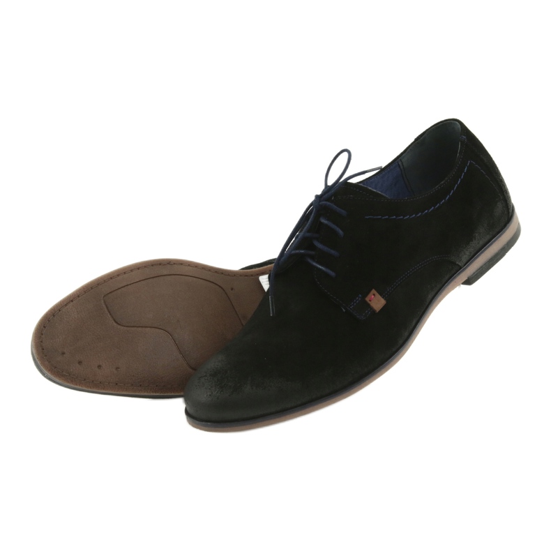 Nikopol Chaussures pour hommes en daim 1709 noir 5