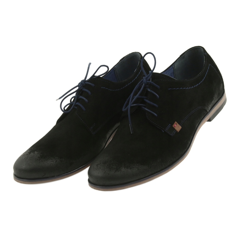 Nikopol Chaussures pour hommes en daim 1709 noir 3