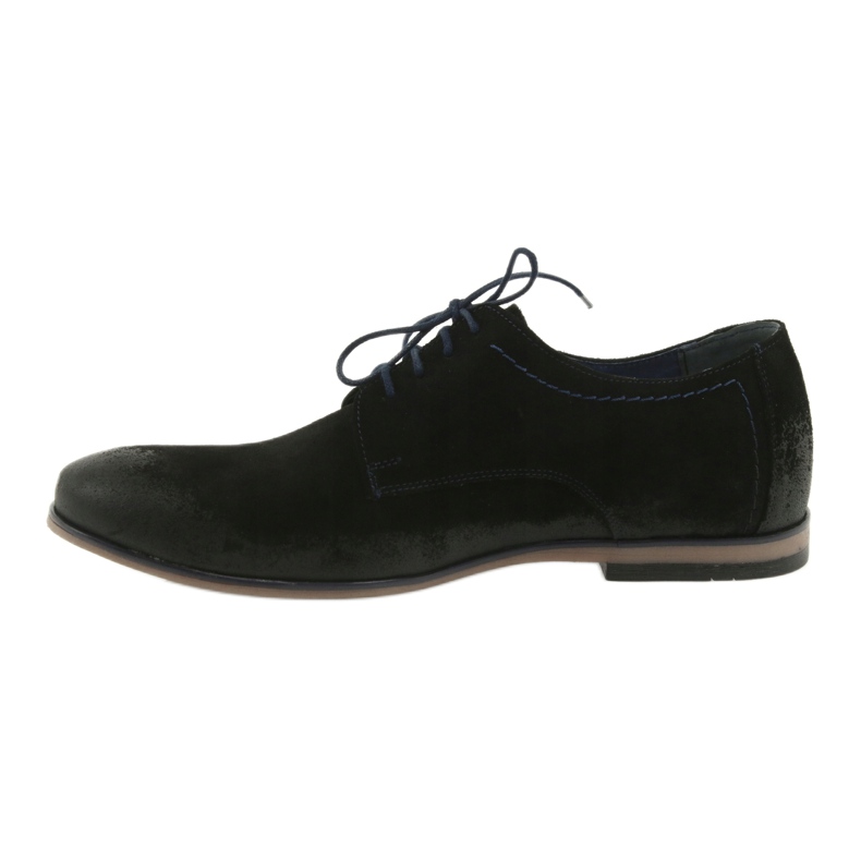 Nikopol Chaussures pour hommes en daim 1709 noir 2