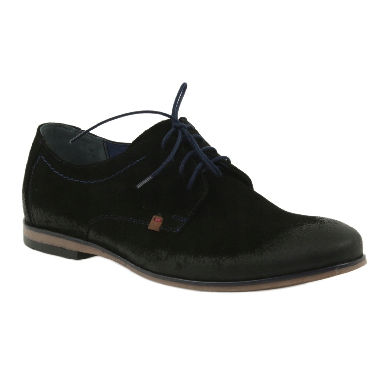 Nikopol Chaussures pour hommes en daim 1709 noir le noir 1