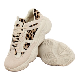M-020 Chaussures de sport beige léopard 1