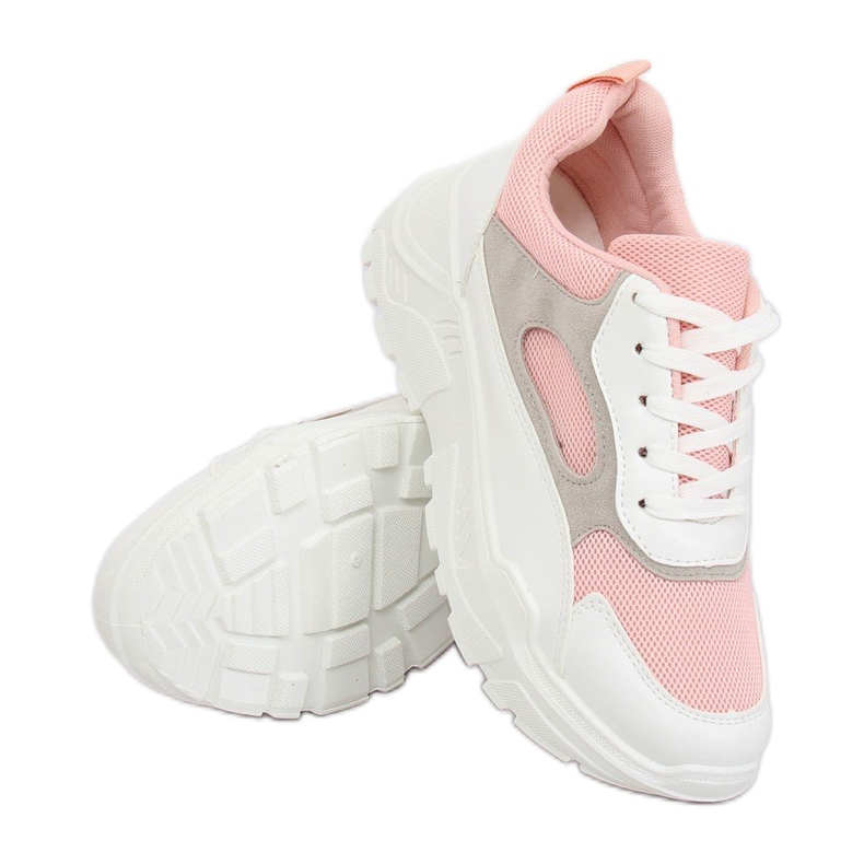 Blanc et rose LV78P Chaussures de sport roses 1