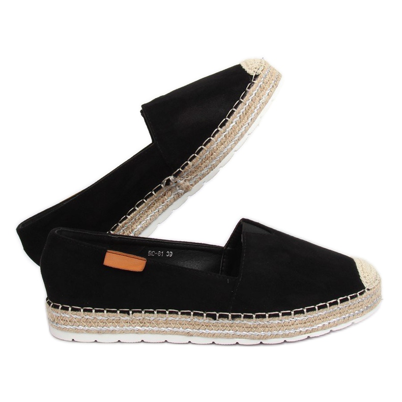 Noir RC-61 Espadrilles en daim noir 2