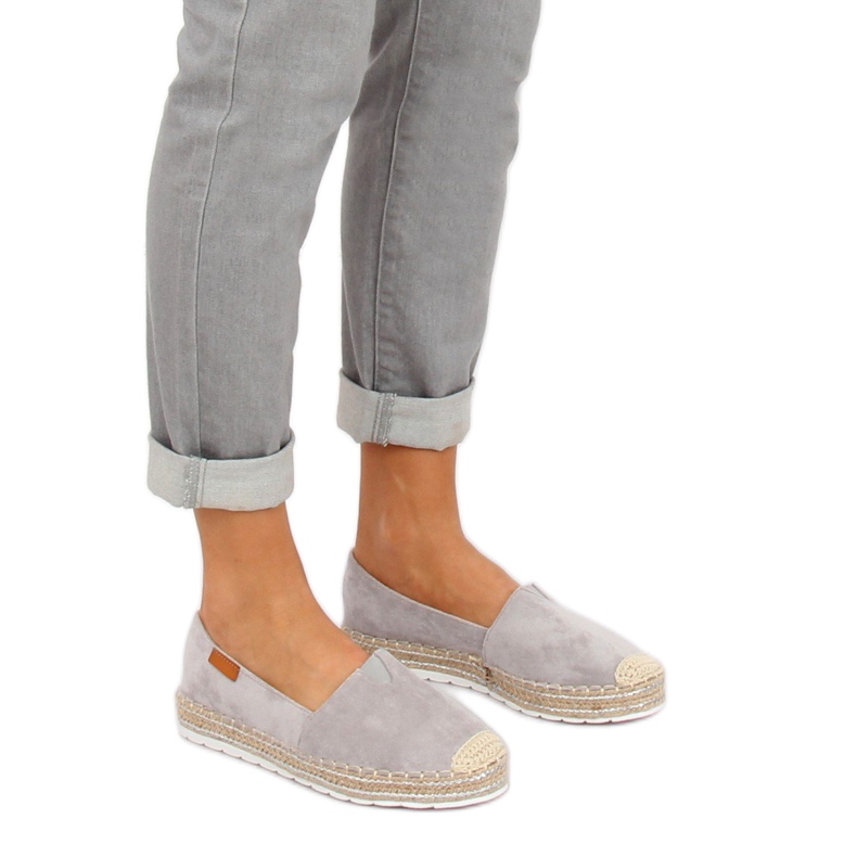 Espadrilles en daim gris RC-61 Gris 1