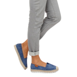 RC-61 Espadrilles bleues en daim bleu 4