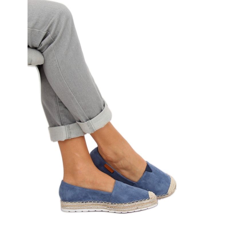 RC-61 Espadrilles bleues en daim bleu 1