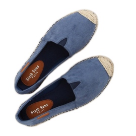 RC-61 Espadrilles bleues en daim bleu 3