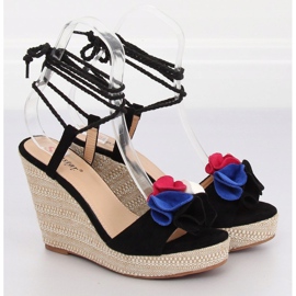 Sandales noires sur compensées YY27P Noir le noir 3