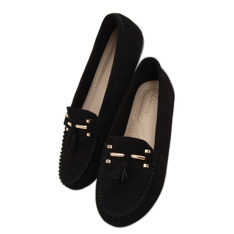 Mocassins noirs femme L7183 Noir le noir 1