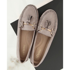 Gris Mocassins femme gris L7183 Gris 1