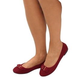 Ballerines femme bordeaux JM3553J Burdeo rouge 2