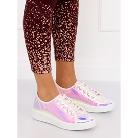 FZ09 Baskets rose pétrole 1