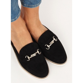 Noir F9375 Chaussons mocassins noirs le noir 2