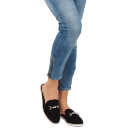 Noir F9375 Chaussons mocassins noirs le noir 1