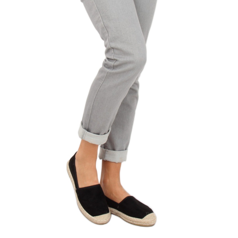 AF40 Espadrilles en daim noir noir 2