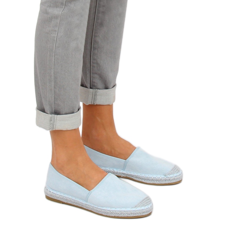Espadrilles AF40 LT.BLUE en daim bleu 2