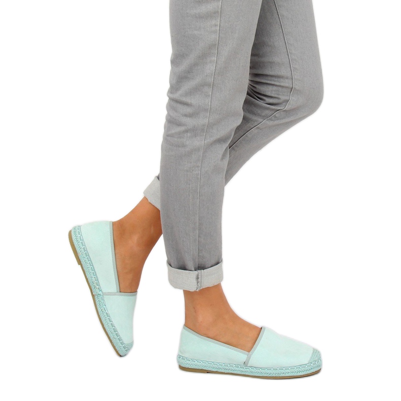 Espadrilles, daim menthe AF40 LT.GREEN vert multicolore 2