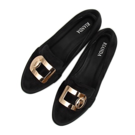 Mocassins en velours noir F1048 Noir le noir 2