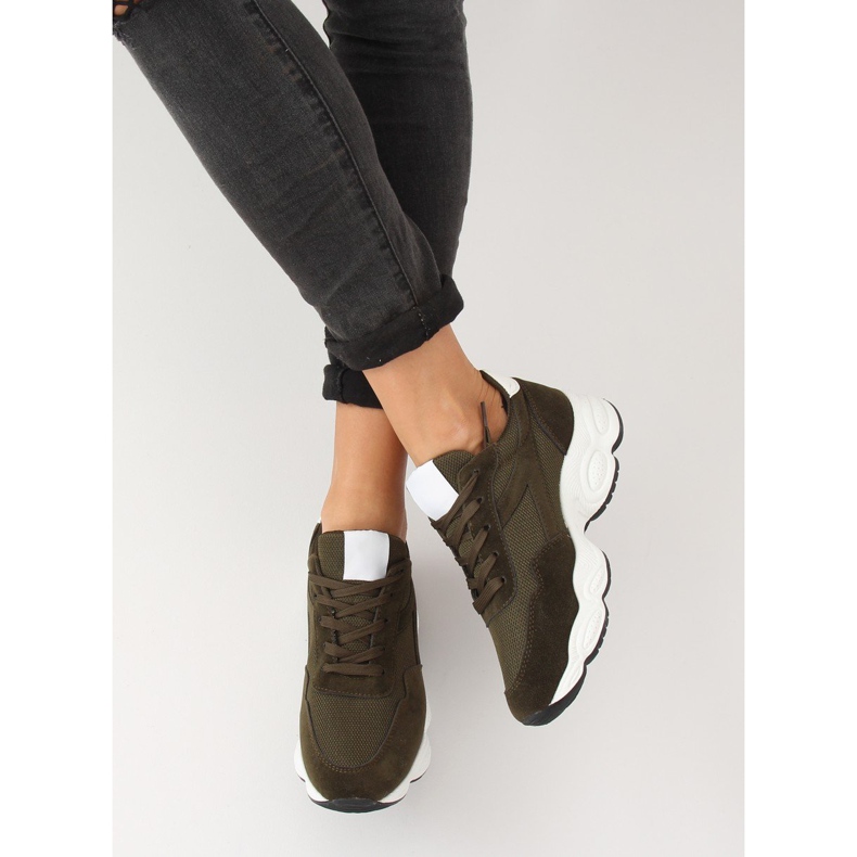 Chaussures de sport vertes E-102 Army Green 2