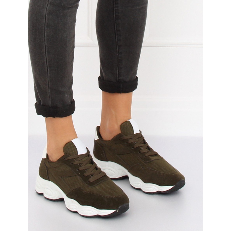 Chaussures de sport vertes E-102 Army Green 1