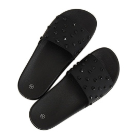 Noir CK67P Chaussons noirs avec pierres le noir 3