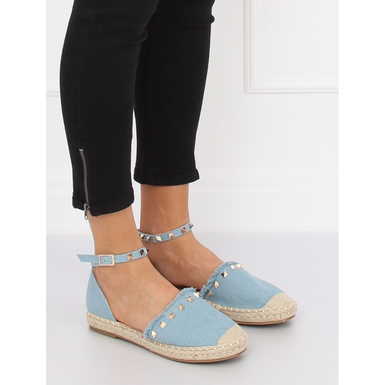 Espadrilles en denim bleu CH-1K211 L.BLUE 1