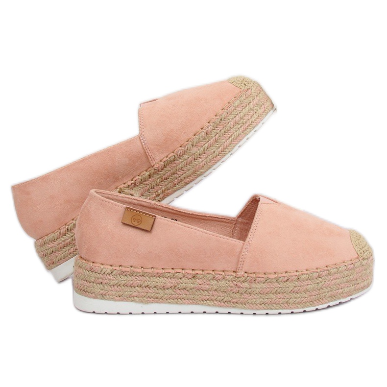 Rose BL267 Espadrilles roses sur semelles hautes 2