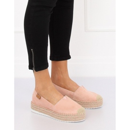 Rose BL267 Espadrilles roses sur semelles hautes 1